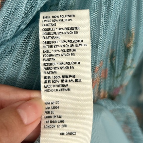 Free People Dhalia Tunic Blue and Orange Top Dress size small boho romantic - Picture 15 of 16